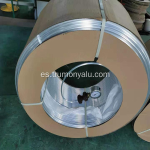 Tubo de aluminio enrollado para intercambiador de calor